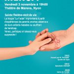 Vendredi 3 novembre : Soirée Théâtre – récit de vie – campagne proches aidant-e-s